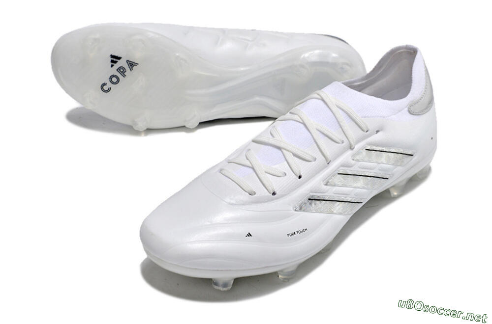 Men's Adidas Copa Pure 2+ FG Football Boots - White/Silver/Black 3