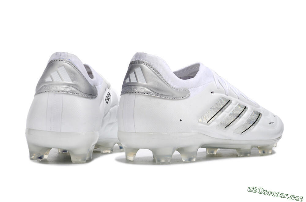 Men's Adidas Copa Pure 2+ FG Football Boots - White/Silver/Black 6