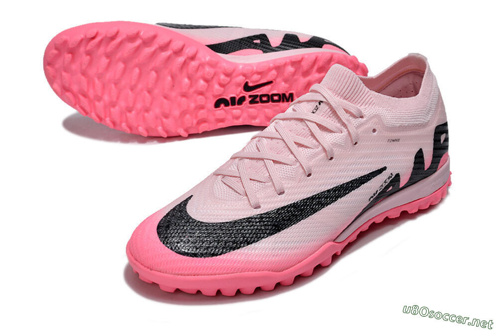 Unisex Nike Air Zoom Mercurial Vapor 15 Elite TF Football Shoes - Pink/Pink/Black 3