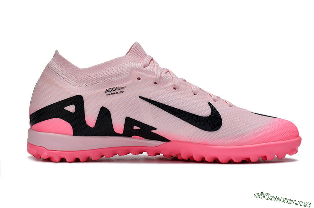 Unisex Nike Air Zoom Mercurial Vapor 15 Elite TF Football Shoes - Pink/Pink/Black 4