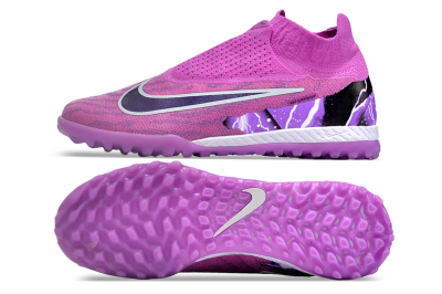 Men's Nike Phantom GX Elite DF Link TF Football Shoes - Purple/Black/White
