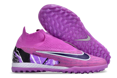 Men's Nike Phantom GX Elite DF Link TF Football Shoes - Purple/Black/White