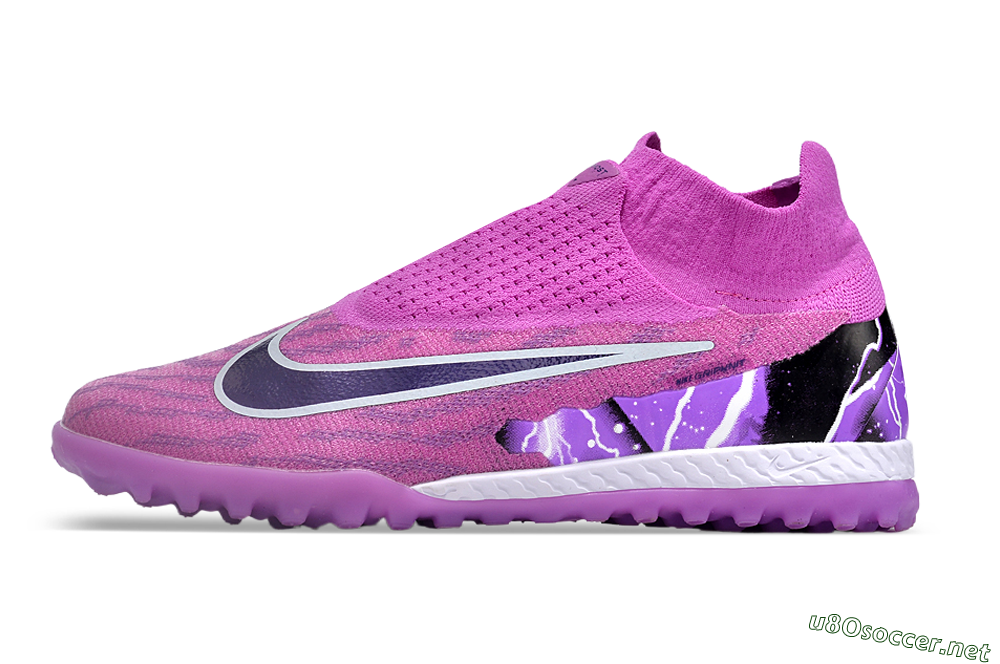 Men's Nike Phantom GX Elite DF Link TF Football Shoes - Purple/Black/White 0