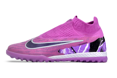 Men's Nike Phantom GX Elite DF Link TF Football Shoes - Purple/Black/White