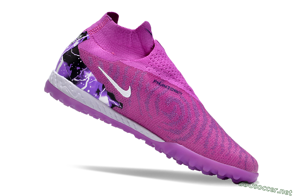 Men's Nike Phantom GX Elite DF Link TF Football Shoes - Purple/Black/White 4