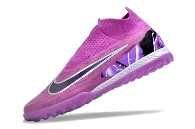 Men's Nike Phantom GX Elite DF Link TF Football Shoes - Purple/Black/White
