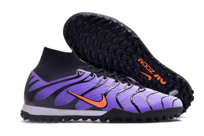 Unisex Nike Air Zoom Mercurial Superfly 9 Elite TF Football Shoes - Purple/Black/Orange