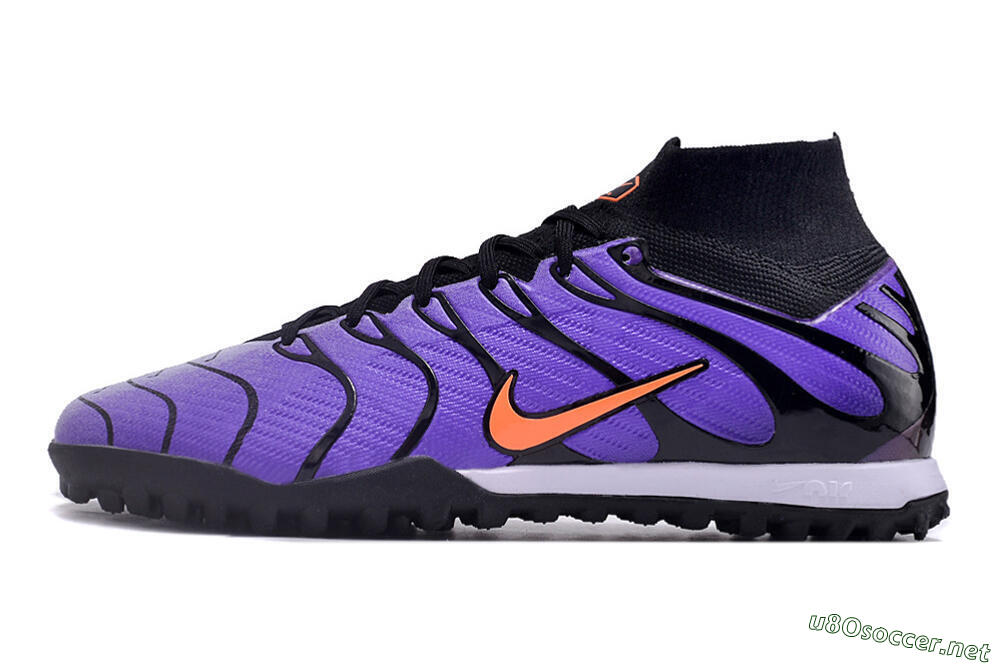 Unisex Nike Air Zoom Mercurial Superfly 9 Elite TF Football Shoes - Purple/Black/Orange 0