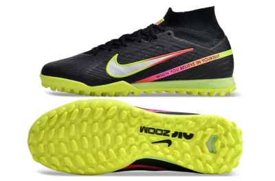 Unisex Nike Air Zoom Mercurial Superfly 9 Elite TF Football Shoes - Black/Silver/Green/Red