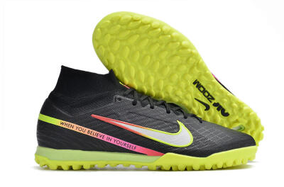Unisex Nike Air Zoom Mercurial Superfly 9 Elite TF Football Shoes - Black/Silver/Green/Red