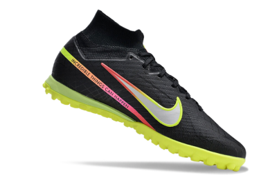 Unisex Nike Air Zoom Mercurial Superfly 9 Elite TF Football Shoes - Black/Silver/Green/Red