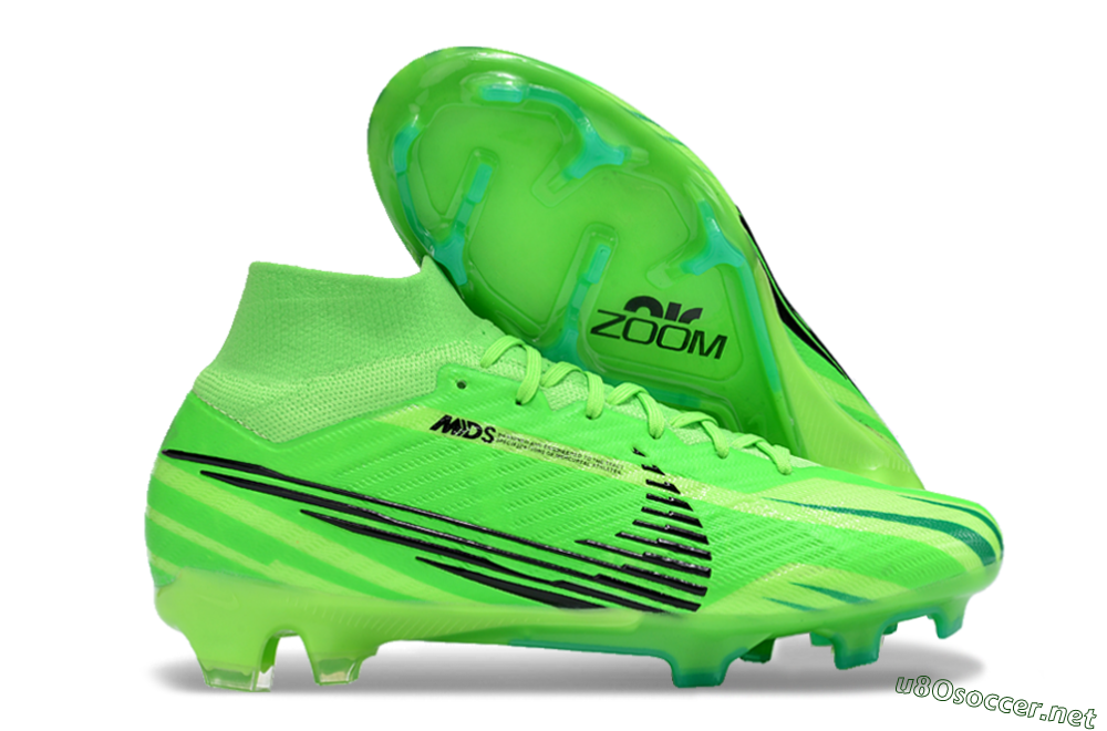 Men's Nike Air Zoom Mercurial Superfly 9 Elite FG Football Boots - Green/Black 2