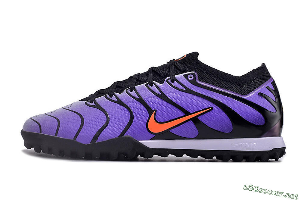 Men's Nike Air Zoom Mercurial Vapor 15 Elite TF Football Shoes - Purple/Black/Orange 0