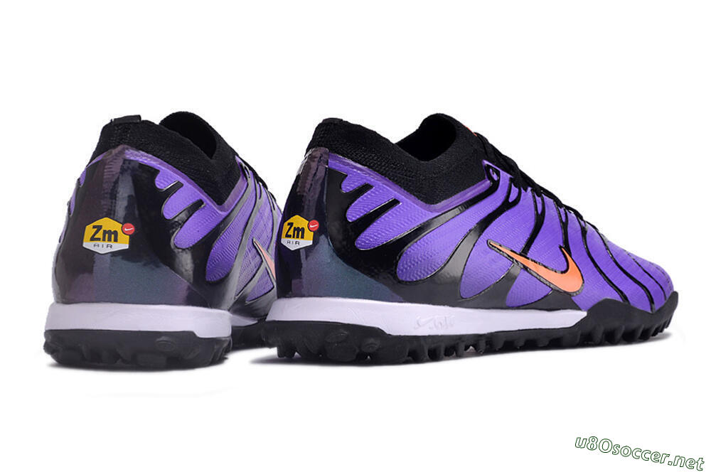 Men's Nike Air Zoom Mercurial Vapor 15 Elite TF Football Shoes - Purple/Black/Orange 6
