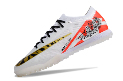 Unisex Nike Air Zoom Mercurial Vapor 15 Elite TF Football Shoes - White/Red/Gold