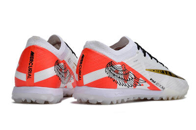 Unisex Nike Air Zoom Mercurial Vapor 15 Elite TF Football Shoes - White/Red/Gold