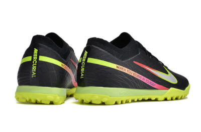 Men's Nike Air Zoom Mercurial Vapor 15 Elite TF Football Shoes - Black/Silver/Green/Red