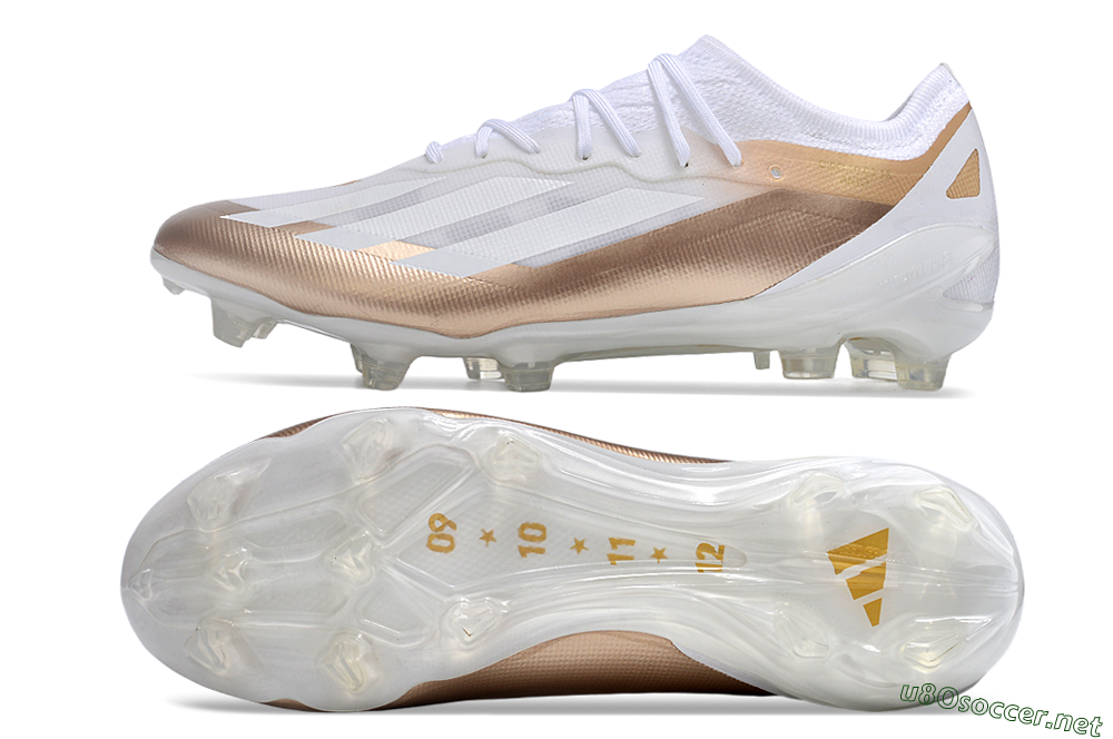 Men's Adidas X Crazyfast.1 FG Football Boots - Silver/White/Brown 1
