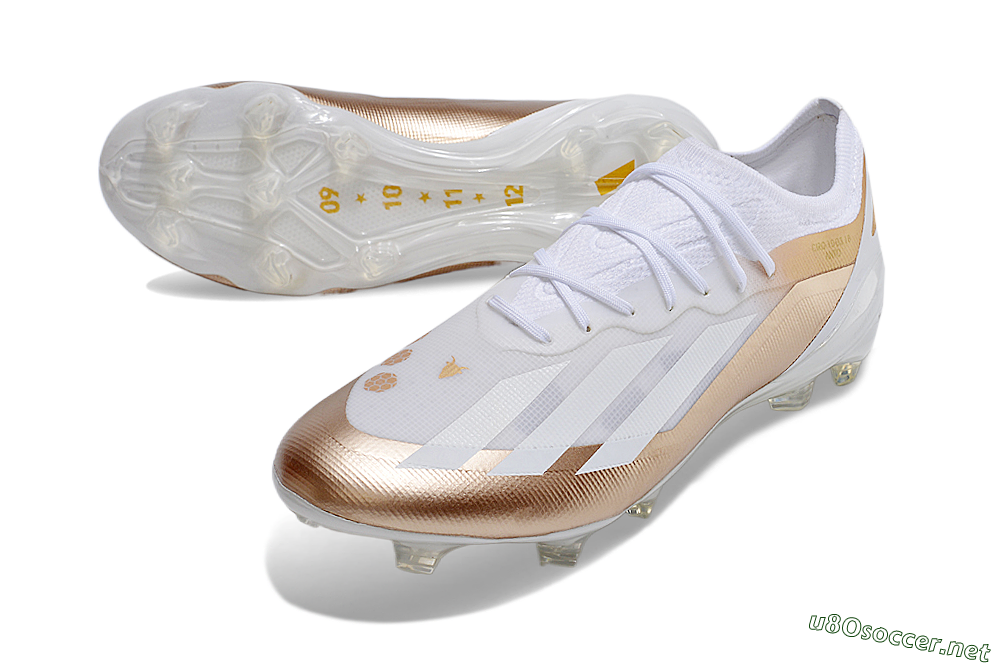 Men's Adidas X Crazyfast.1 FG Football Boots - Silver/White/Brown 3
