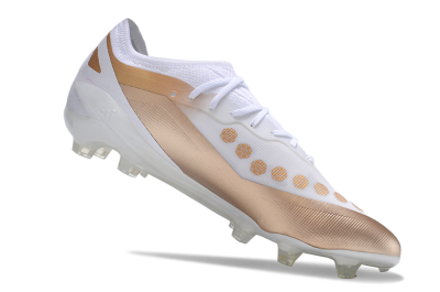 Men's Adidas X Crazyfast.1 FG Football Boots - Silver/White/Brown