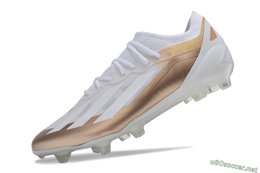 Men's Adidas X Crazyfast.1 FG Football Boots - Silver/White/Brown 5
