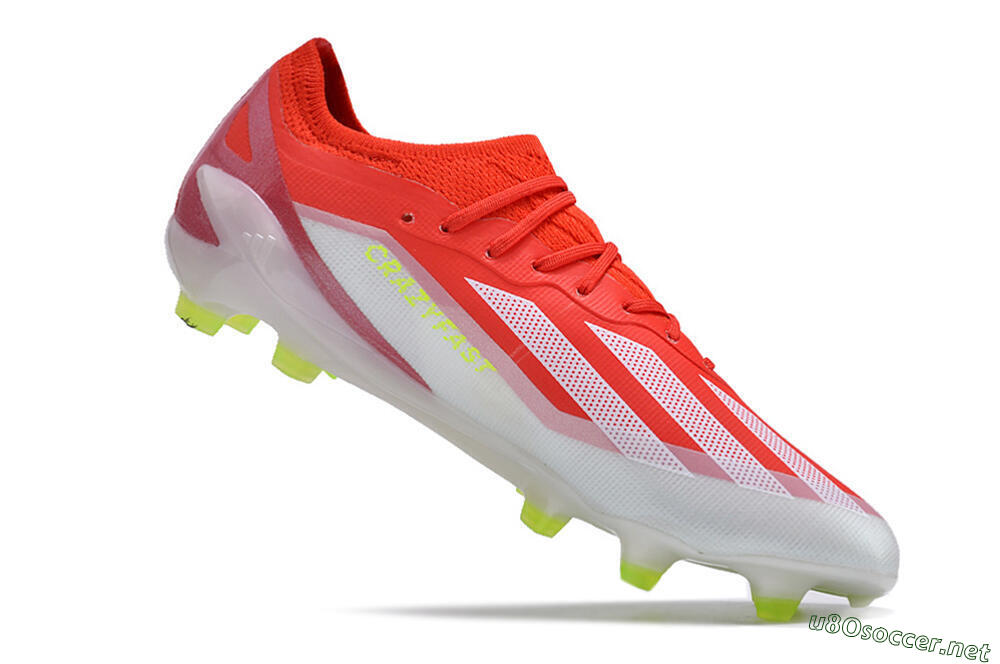 Men's Adidas X Crazyfast.1 FG Football Boots - Red/White/Yellow 4