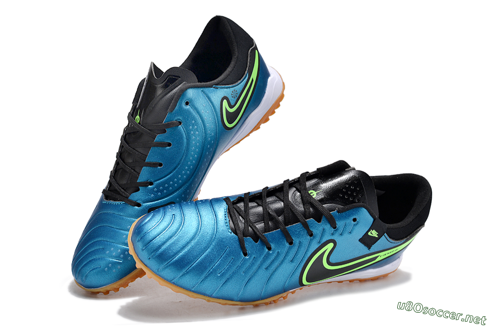 Men's Nike Tiempo Legend 10 Pro TF Football Shoes - Jade/Black/Yellow 3