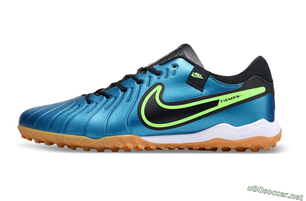 Men's Nike Tiempo Legend 10 Pro TF Football Shoes - Jade/Black/Yellow 0