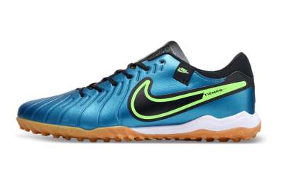 Men's Nike Tiempo Legend 10 Pro TF Football Shoes - Jade/Black/Yellow