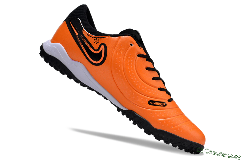 Men's Nike Tiempo Legend 10 Pro TF Football Shoes - Orange/Black/White 5
