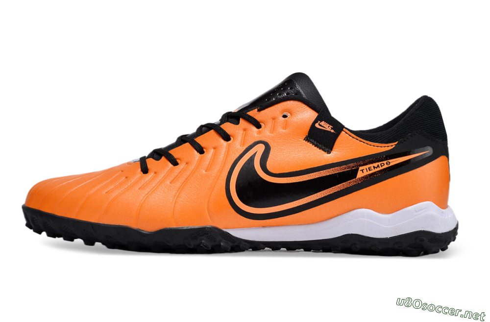 Men's Nike Tiempo Legend 10 Pro TF Football Shoes - Orange/Black/White 0