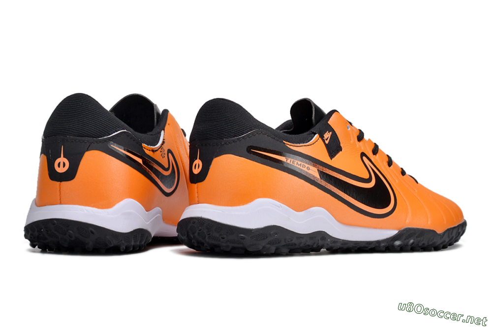 Men's Nike Tiempo Legend 10 Pro TF Football Shoes - Orange/Black/White 6