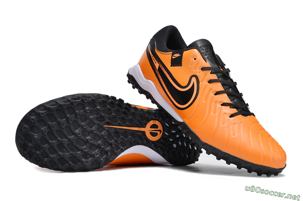Men's Nike Tiempo Legend 10 Pro TF Football Shoes - Orange/Black/White 1