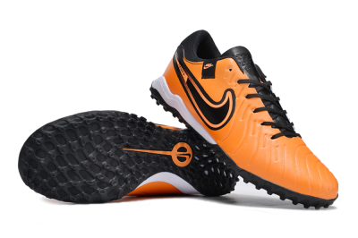 Men's Nike Tiempo Legend 10 Pro TF Football Shoes - Orange/Black/White