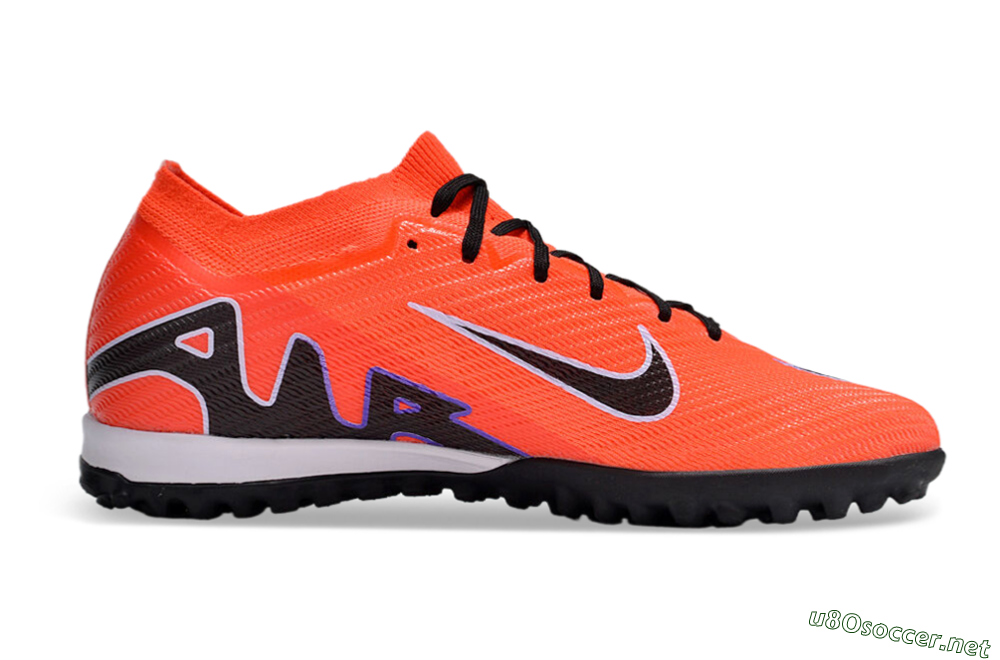 Unisex Nike Air Zoom Mercurial Vapor 15 Elite TF Football Shoes - Red/Purple/Black 4