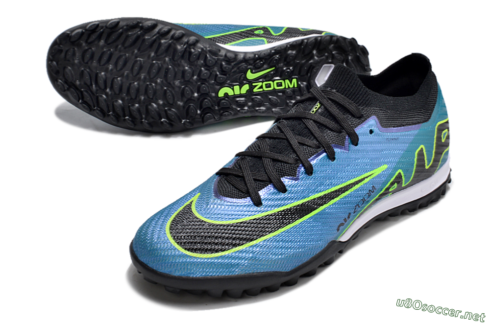 Unisex Nike Air Zoom Mercurial Vapor 15 Elite TF Football Shoes - Blue/Yellow/Black 3