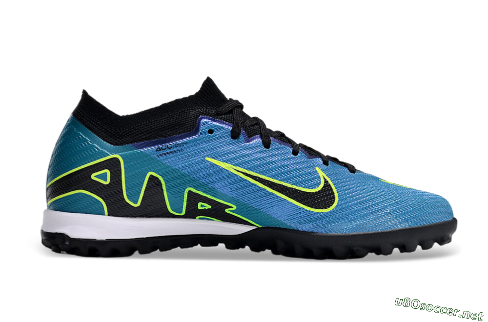Unisex Nike Air Zoom Mercurial Vapor 15 Elite TF Football Shoes - Blue/Yellow/Black 5