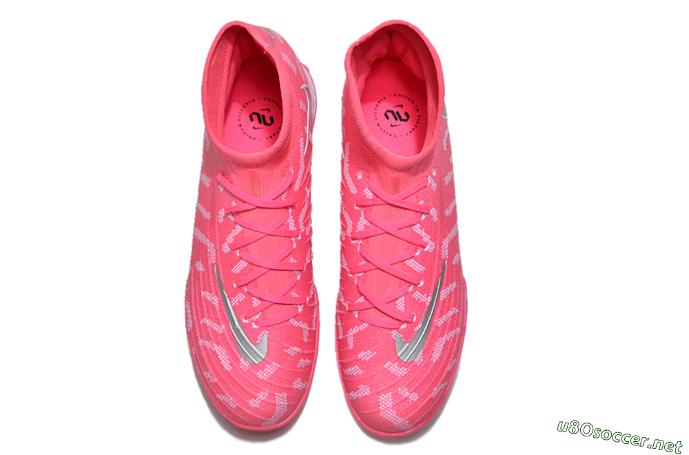 Unisex Nike Phantom Luna 2 Elite TF Football Shoes - Pink/Silver/White 6