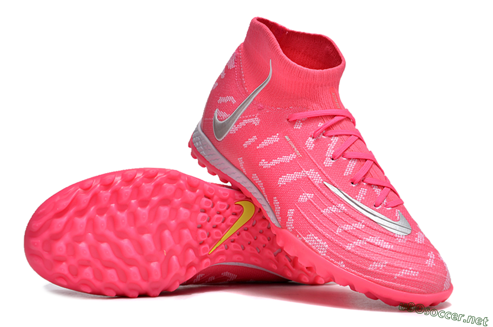 Unisex Nike Phantom Luna 2 Elite TF Football Shoes - Pink/Silver/White 3