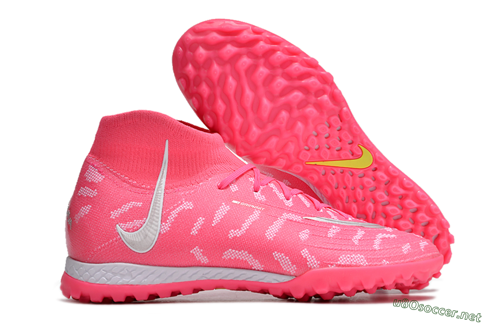 Unisex Nike Phantom Luna 2 Elite TF Football Shoes - Pink/Silver/White 2