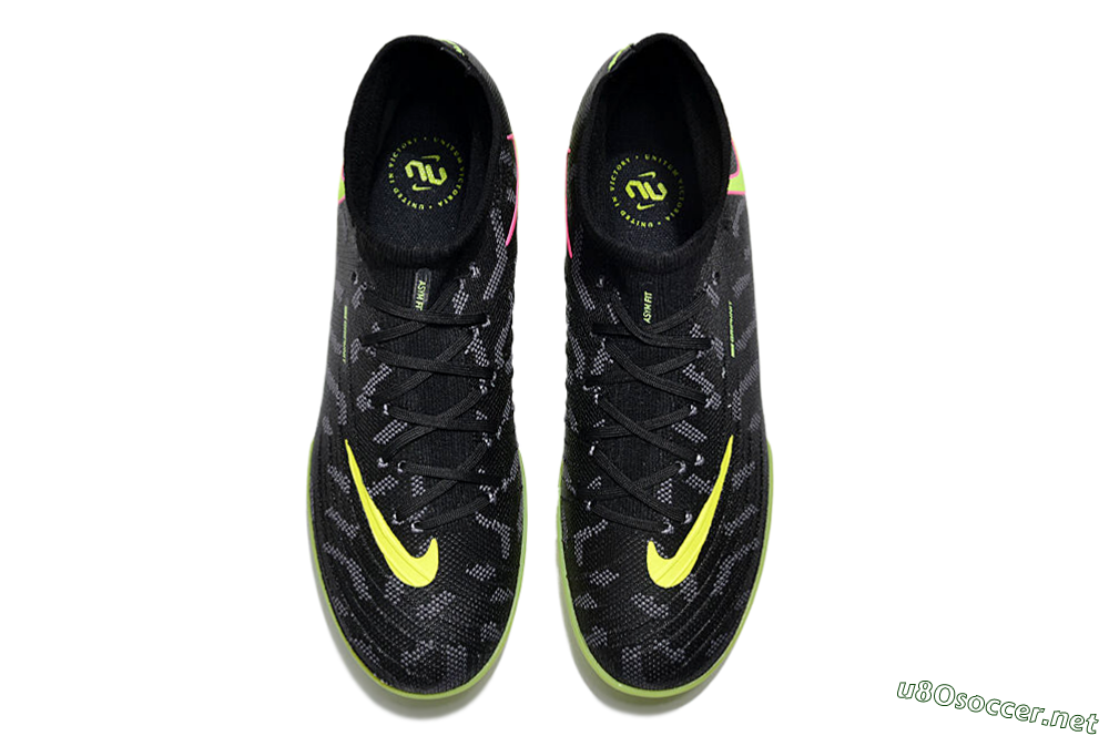Unisex Nike Phantom Luna 2 Elite TF Football Shoes - Black/Yellow/Pink 5