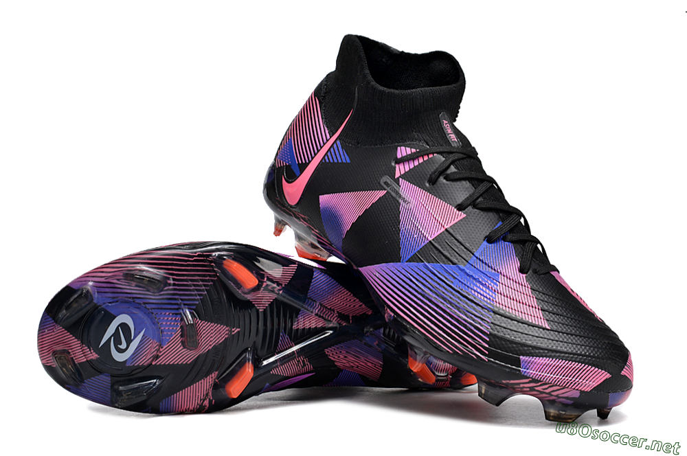 Men's Nike Phantom Luna Elite FG Football Boots - Black/Pink/Blue/Orange 3