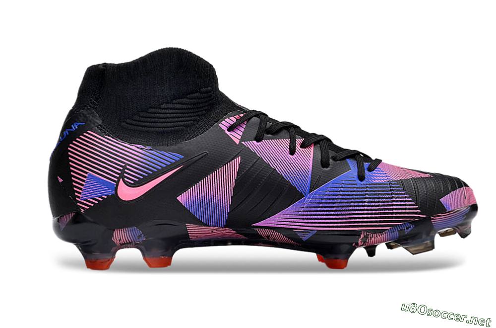 Men's Nike Phantom Luna Elite FG Football Boots - Black/Pink/Blue/Orange 4