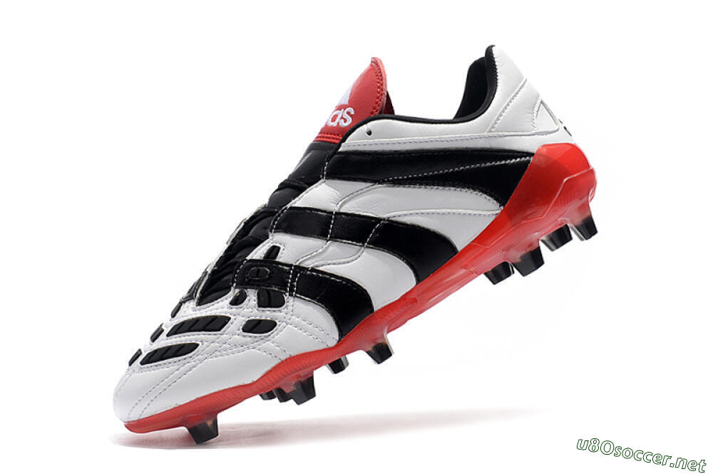 Men's Adidas Predator Accelerator Electricity FG Football Boots - White/Black/Red 7