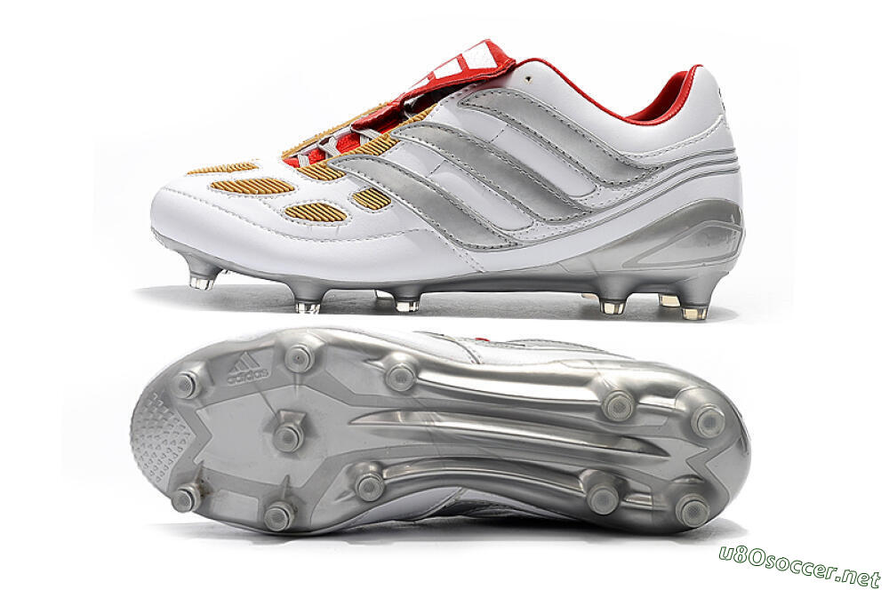 Men's Adidas Predator Precision FG Football Boots - White/Grey/Yellow 1