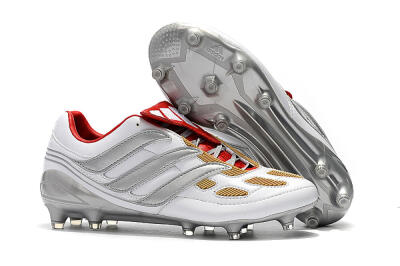 Men's Adidas Predator Precision FG Football Boots - White/Grey/Yellow