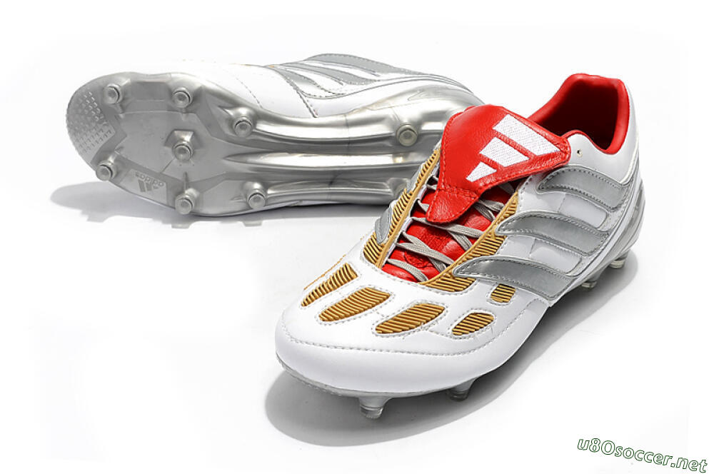 Men's Adidas Predator Precision FG Football Boots - White/Grey/Yellow 3