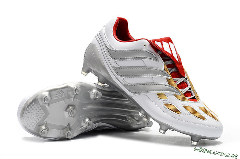 Men's Adidas Predator Precision FG Football Boots - White/Grey/Yellow 4
