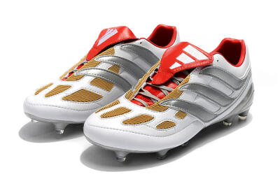 Men's Adidas Predator Precision FG Football Boots - White/Grey/Yellow