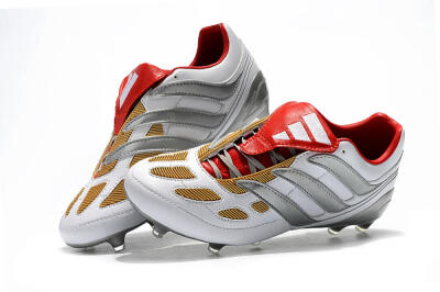 Men's Adidas Predator Precision FG Football Boots - White/Grey/Yellow